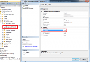 Objet chiffré dans MSSQL2012 visible via SSMS