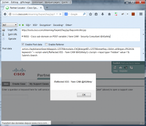 RXSS tools.cisco.com n°3