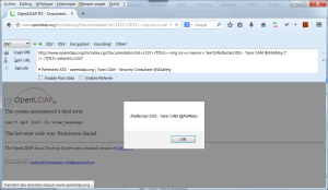 Reflected XSS www.openldap.org