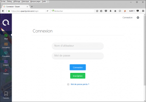 QWant Junior login form