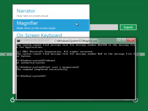Escalade de privilège avec Magnify sous Windows 8