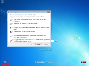 Outils d'accessibilité sous Windows 7