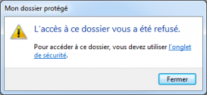 Restriction d’accès sous Windows 7