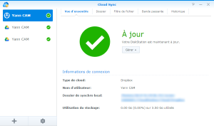 Paramétrage de CloudSync dans le DSM