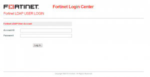 Fortinet login center