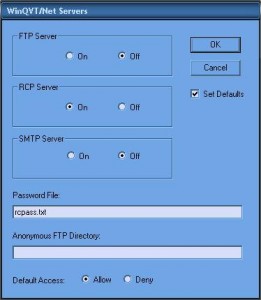 Configuration serveur RCP