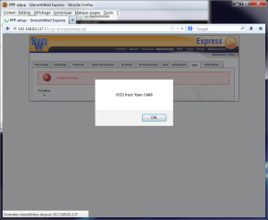 XSS persistante pppsetup.cgi