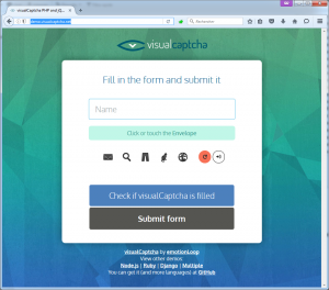 VisualCaptcha demo page